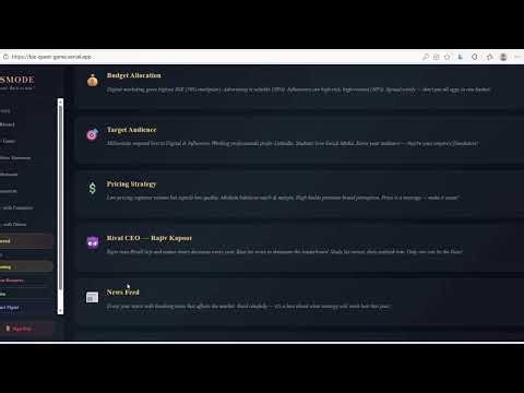 BizQuest (Bossmode)– MBA Business Simulation Game Built with React | MBA Innovation Project