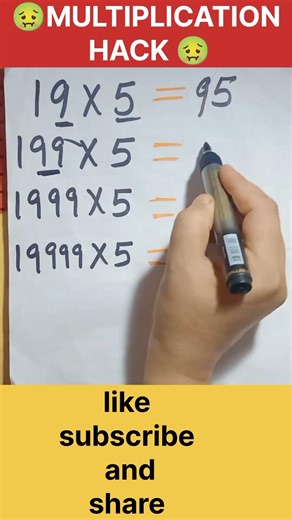 “Multiply faster than ever with this simple trick 🧠✨#MathHack #SpeedMath #MathTricks #StudySmart