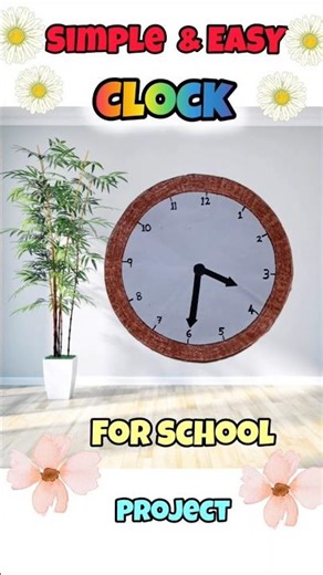 Simple easy Clock DIY | kids Paper Clock Making | Art integrated maths | learn with art #viral #diy