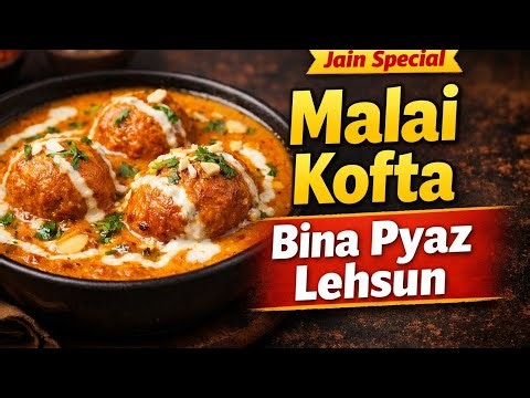 Jain & Vrat Special | Malai Kofta Curry Without Onion Garlic | Dhaba Style Creamy Recipe l