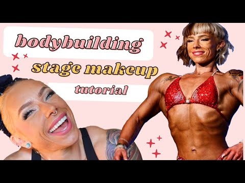 bodybuilding stage makeup tutorial | npc wpd + figure + wellness + bikini | glam and also orange af