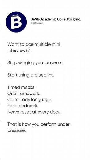 How to Ace the Multiple Mini Interview (MMI)