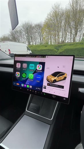 Tesla CarPlay Upgrade in 30 Seconds Wireless & Plug & Play #tesla #teslamodely #teslamodel3 #carplay