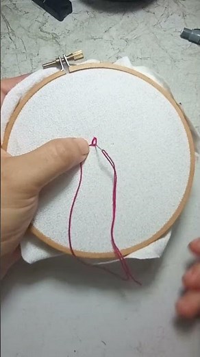 Chain stitch, how to make the chain stitch #embroidery #handembroidery #tutorial