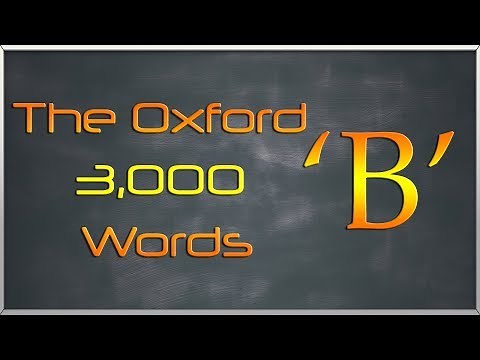 The Oxford 3000 Words List - Words starting with Letter 'B' - Learn English Words Vocabulary