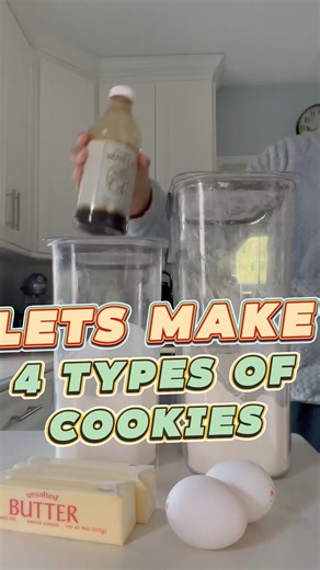 Lets make 4 different types of cookies #baking #cookies