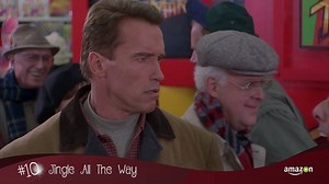 We're counting down some of our favorite holiday movie scenes all month long! At #10, we have Arnold Schwarzenegger in Jingle All The Way Movies. http://amzn.to/2gTftSx | Prime Video
