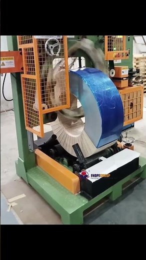 High-Speed Vertical Steel Coil Wrapping Machine | Automatic Packing Solution with Crane Loading