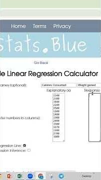 How to perform Regression in MS Excel & Stats.blue #statistics #shorts #viralshort #usefultips
