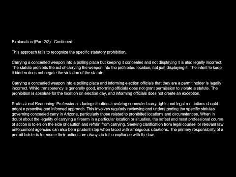 Arizona Concealed Weapons Permit CWP Free Practice Test And Answers Updated