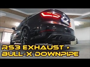 AUDI S3 8V Sound (non OPF) with RS3 Exhaust + Bull-X Downpipe (Revs, Launch Control)