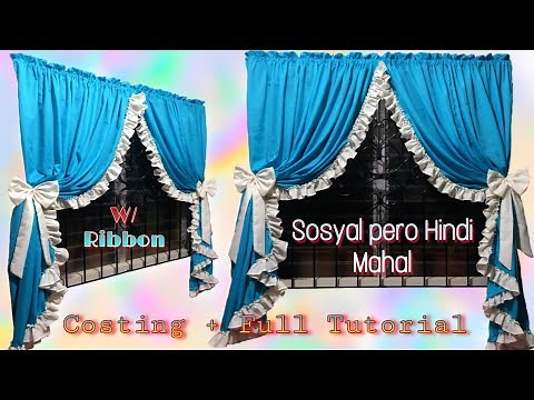 How to make a ruffled curtain | DIY Ruffled Curtain Full Tutorial + Curtain Tie for beginners
