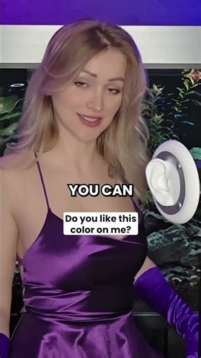 Do you like this color on me? 💜 Let me know below while you relax #asmr #tingles #purplevibes