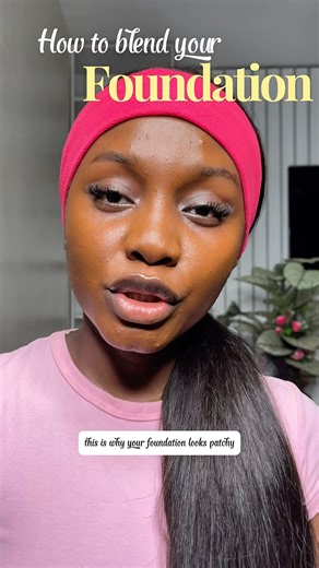 How to blend your foundation #softglamlook #makeuptutorial #beginnerfriendlymakeupforblackwomen