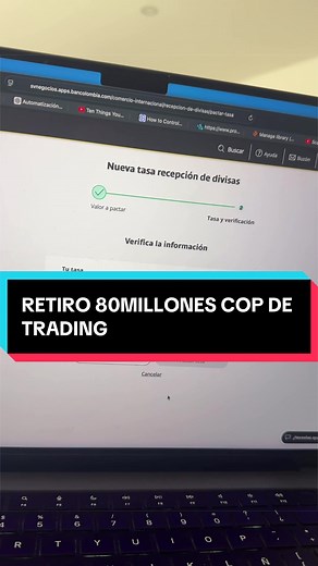 Retiro 80 millones COP de trading: cómo hacerlo correctamente