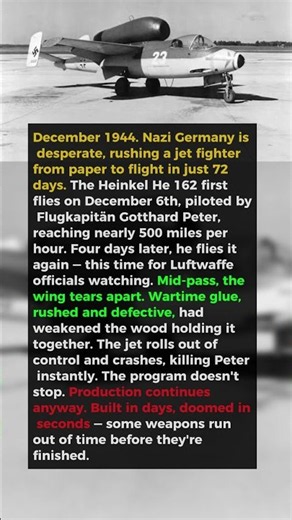 The Jet That Killed Its Own Test Pilot in 4 Days |WW2