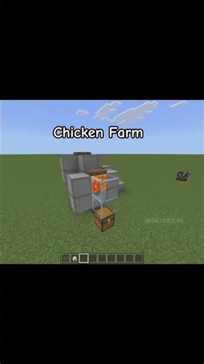 Minecraft automatic easy Chicken Farm tutorial #minecraft #Shorts #short #youtubeshorts #youtube