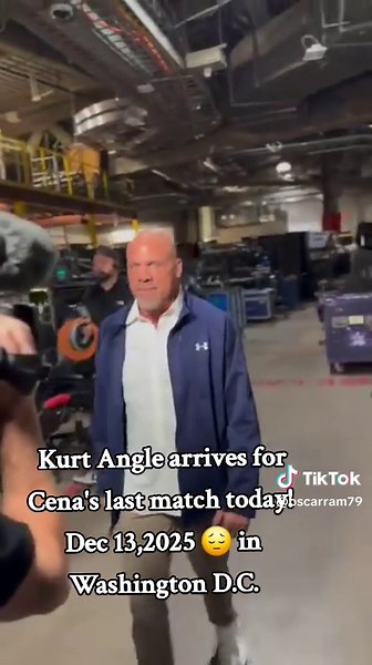 WWE Saturday Night's Main Event, in Washington D.C. Kurt angle another legend ,the first opponent Cena wrestled in wwe in 2002. Showed up early to pays his respect today ! wish he could lace up! better than gunther!#wwe #wrestling #legend #goat #end