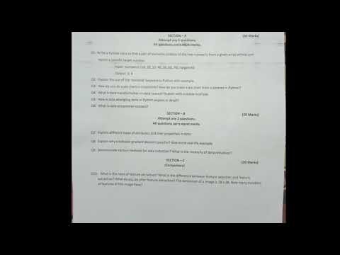data science with python programming question paper of 2-sem 2022 | mca question paper of 2 sem