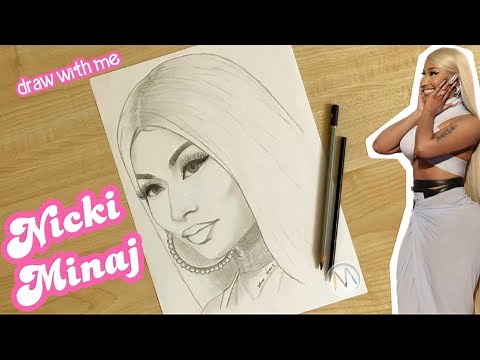 Nicki Minaj drawing / Nicki Minaj portrait drawing tutorial
