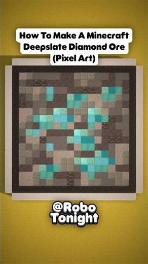 How To Make A Minecraft Deepslate Diamond Ore (Pixel Art)