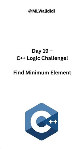 Day 19: Find Minimum Element!! #coding #cprogramming #cplusplus #shorts #ytshorts #youtube