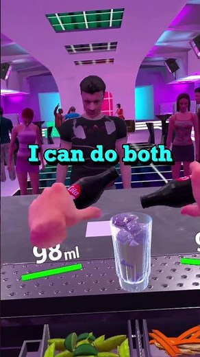 VR Bartender fun with soda