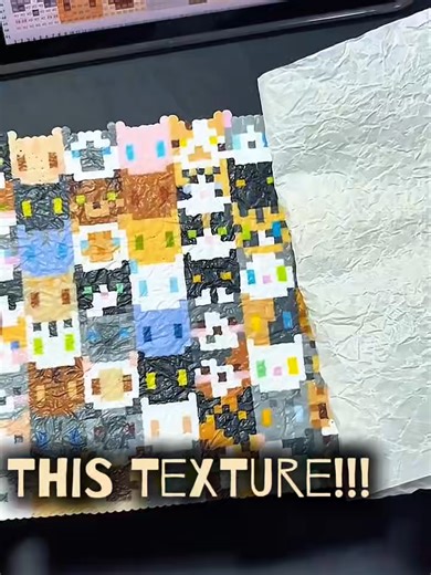 Parchment Paper Texture in Perler Bead Art