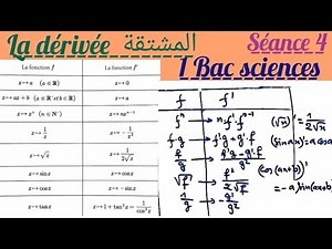 La Dérivation.1 Bac. séance 4. La Dérivée . 4الإشتقاق. الحصة