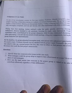 Assignment 2 Case StudyIn one of his introductory courses for ... | Filo