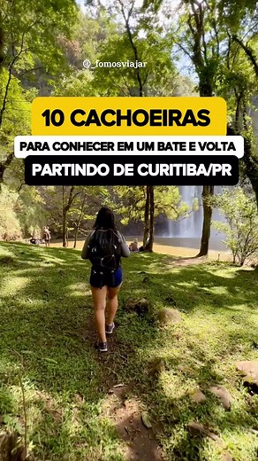 Arthur & Mari on Instagram: "✅10 cachoeiras para conhecer em um bate e volta partindo de Curitiba ✅ Já siga o @_fomosviajar para não perder nenhum lugar incrível do Sul do Brasil 😍 Aqui listarmos somente 10 lugares lindos, qual lugar você acha que está faltando nessa lista? 1- Salto Santa Rosa - Tibagi/PR à 206km de Curitiba. 20,00 taxa para visitação; 2- Salto dos Macacos - Morretes/PR a 79km de Curitiba. Entrada gratuita; 3- Cachoeira Rio São Jorge - Ponta Grossa/PR a 127 km de Curitiba. 30,0