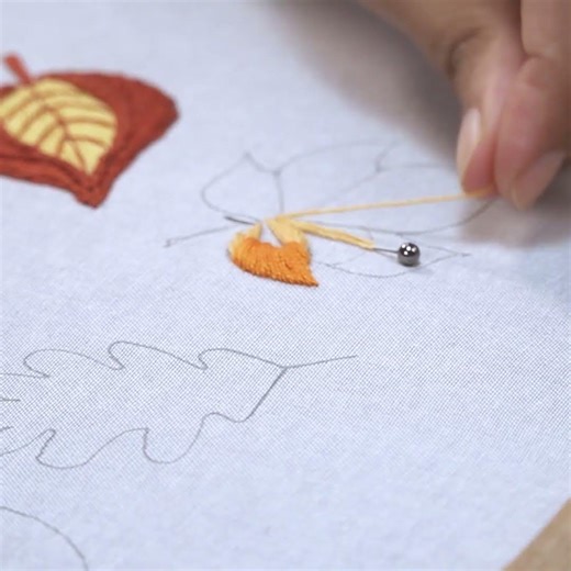 Leaf thread art #embroidery #art