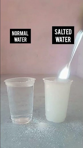 Normal Water vs Salt Water Experiment 🔥