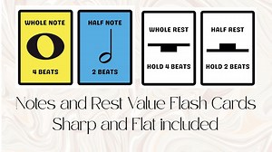Printable Music Flashcards, Notes, Rests, Sharps, Flats (digital Download) - Etsy