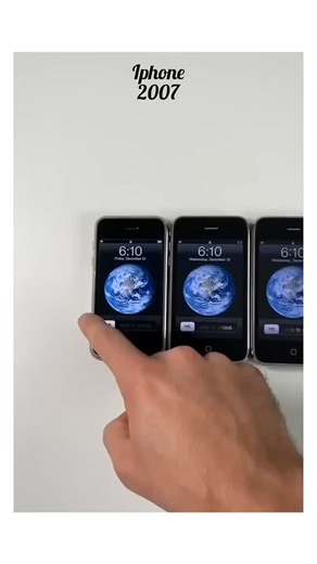 @top.zone800 on Instagram: "This post shares a video demonstrating the iPhone's unlock screen evolution from the 2007 original to the 2023 iPhone 15, highlighting shrinking bezels and the shift from 'slide to unlock' to Face ID and gesture-based access. The clip has achieved viral status, amassing over 5.8 million views and 15,000 likes within days, reflecting widespread nostalgia for Apple's design milestones. Tech YouTuber Brandon Butch replied noting similarities to his 2022 short (15 million