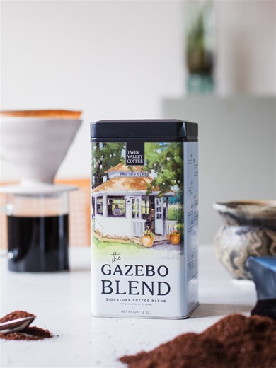 In celebration of 20 years... meet The Gazebo Blend✨ This medium roast is expertly layered but beautifully balanced. Delicate fruit and floral brightness, rounded out by warm, comforting tones and a smooth, medium body. This is a tribute to where we began and the rituals that bring us back. For a limited time, we will be offering this coffee blend in these beautiful, commemorative tins. These tins honor where we started and where we’re going next — all because of you. 20 years is an incredible m