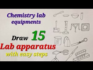 Lab apparatus drawing easy, Draw chemistry lab equipment drawing easy, Draw chemistry lab apparatus
