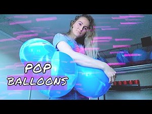 ASMR BALLOONS | Popping Blue Marble Balloons [ No Talking ]