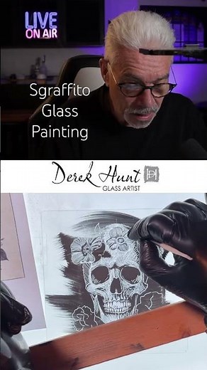 I drew a Skull Using Ancient Sgraffito Techniques