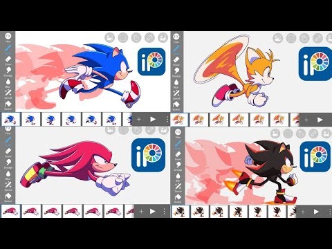 How To Animate on Ibispaint X Animation I Sonic, Tails, Knuckles, Shadow | Sonic’s 35th Anniversary