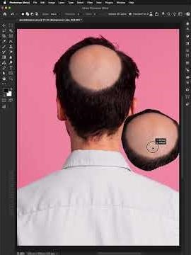 Digital Hair Transplant Seamless Retouching in Photoshop #photoshop #shorts