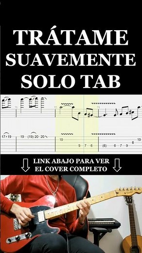 TRÁTAME SUAVEMENTE - Soda Stereo｜SOLO TAB #shorts #tab #guitar #tutorial