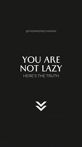 Share with someone who keeps calling themselves lazy. Follow @themindmechanism for more psychology facts and tips✨#psychology #mentalhealth #humanbehavior #facts | Themindmechanism | Facebook