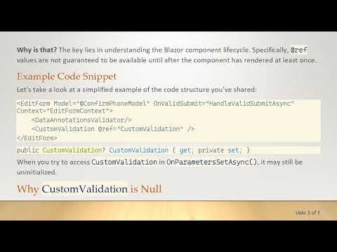 How to Properly Initialize @ ref Components in Blazor: A Guide for Developers