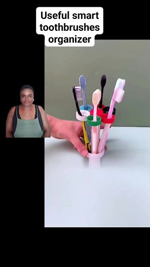 ✅️ 5 mins Easy, useful toothbrushes organizer. #tutorial #diycrafts #diy | Gorgeous Ify Blessed tv