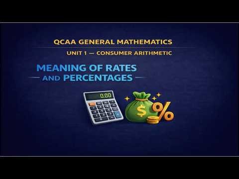 Meaning of Rates and Percentages | General Maths Explained