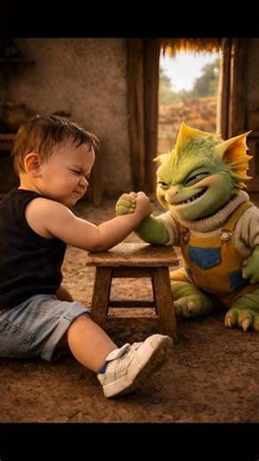 Baby and Dragon Playful Challenge 🏆✨