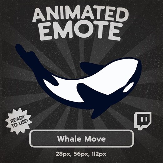 Kawaii Whale Animated Emote for Twitch and Discord, Cute Orca Swimming Reaction GIF for Streamers, Ocean Gaming Chat - Etsy