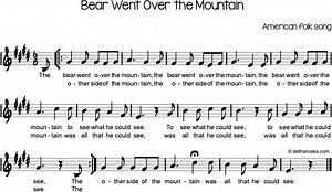 The Bear Went Over the Mountain Beth's Notes Songs   Resources
