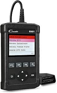 LAUNCH Creader 6001 Automotive OBD2 Scanner Code Reader Full OBDII/EOBD Scan Diagnostic Tool for O2 Sensor Test, On Board Monitor Test and I/M Readiness Status